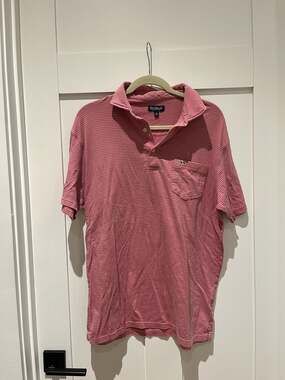 Fish Hippie Co. Men's Striped Polo Shirt with Pocket